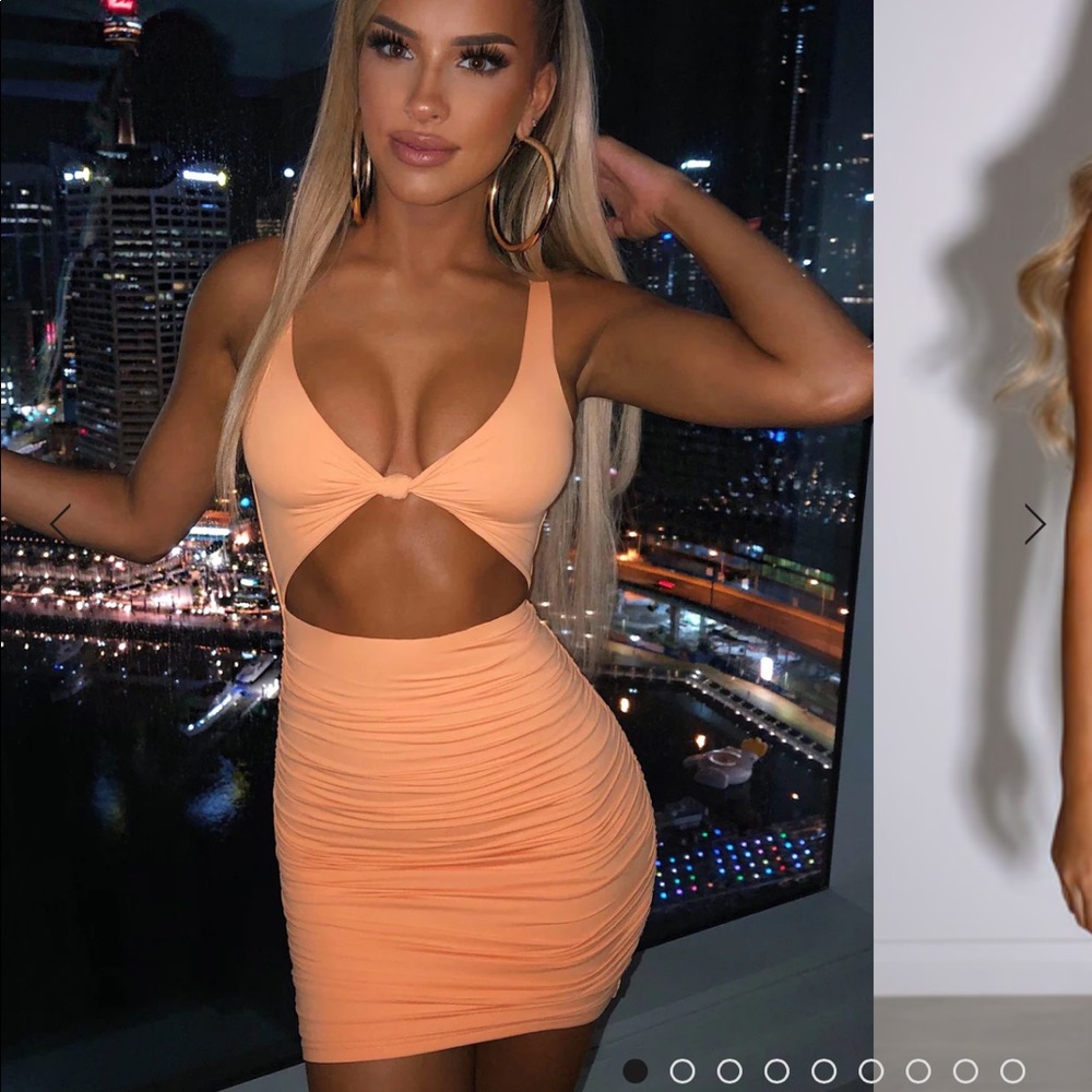 GIA MINI DRESS - TANGERINE